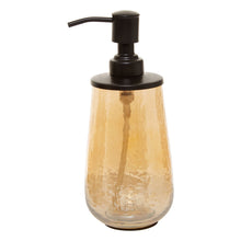 Load image into Gallery viewer, Cassidy Glass Soap Dispenser in Gold/Black
