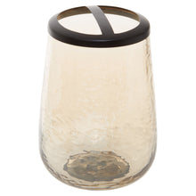 Load image into Gallery viewer, Cassidy Glass Toothbrush Holder in Gold/Black
