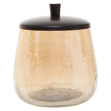 Load image into Gallery viewer, Cassidy Glass Storage Jar in Gold/Black
