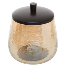 Load image into Gallery viewer, Cassidy Glass Storage Jar in Gold/Black

