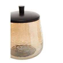 Load image into Gallery viewer, Cassidy Glass Storage Jar in Gold/Black
