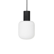 Load image into Gallery viewer, Lolly Ceiling Lamp Black Metal and White Opal Glass
