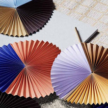 Load image into Gallery viewer, Saba Set of 4 Fans in Orange and Blue

