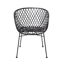 Load image into Gallery viewer, Kama Woven Rattan Lounge Chair in Black

