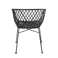 Load image into Gallery viewer, Kama Woven Rattan Lounge Chair in Black
