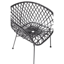 Load image into Gallery viewer, Kama Woven Rattan Lounge Chair in Black
