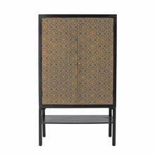 Load image into Gallery viewer, Lynne Mango Wood Patterned Cabinet in Black
