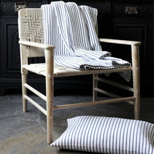 Load image into Gallery viewer, Hikari Striped Cushion in Blue &amp; White
