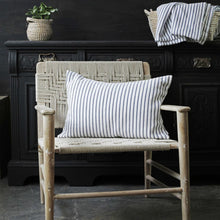 Load image into Gallery viewer, Hikari Striped Cushion in Blue &amp; White
