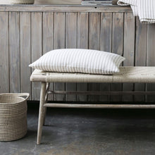 Load image into Gallery viewer, Hikari Striped Cushion in Taupe &amp; White
