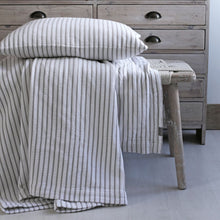 Load image into Gallery viewer, Hikari Striped Cushion in Taupe &amp; White
