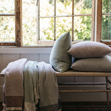 Load image into Gallery viewer, Fyn Geometric Cushion in Sea Green
