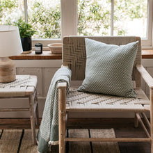 Load image into Gallery viewer, Fyn Geometric Cushion in Sea Green
