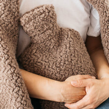 Load image into Gallery viewer, Luft Teddy Fleece Hot Water Bottle Cappuccino
