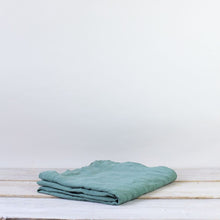 Load image into Gallery viewer, Linen Tablecloth in Sea Green
