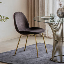 Load image into Gallery viewer, Abi Set of 2 Velvet Dining Chairs in Chocolate Brown
