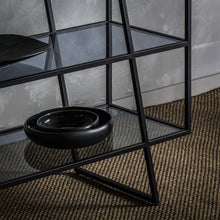 Load image into Gallery viewer, Angela Rectangular Glass Console Table in Black
