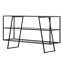 Load image into Gallery viewer, Angela Rectangular Glass Console Table in Black
