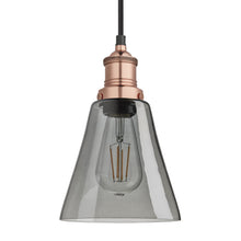 Load image into Gallery viewer, Industville Brooklyn 6 Inch Glass Pendant in Grey
