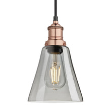 Load image into Gallery viewer, Industville Brooklyn 6 Inch Glass Pendant in Grey
