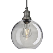 Load image into Gallery viewer, Industville Brooklyn 9 Inch Glass Globe Pendant in Grey
