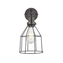 Load image into Gallery viewer, Industville Brooklyn Wire Cage Wall Light in Pewter
