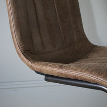 Load image into Gallery viewer, Wilma Set of 2 Leather Dining Chairs in Brown
