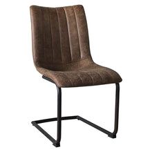 Load image into Gallery viewer, Wilma Set of 2 Leather Dining Chairs in Brown
