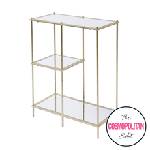 Load image into Gallery viewer, Cara Shelving Unit With Mirrored Panels
