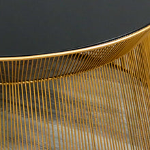 Load image into Gallery viewer, Khloe Round Coffee Table in Gold Finish

