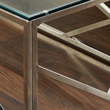 Load image into Gallery viewer, June Geometric Glass Coffee Table in Silver
