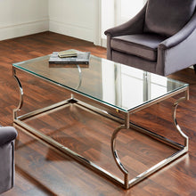 Load image into Gallery viewer, Inaya Glass Coffee Table in Silver
