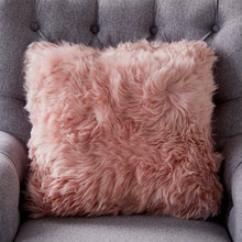 Load image into Gallery viewer, Kendall Sheepskin Cushion in Blush Pink
