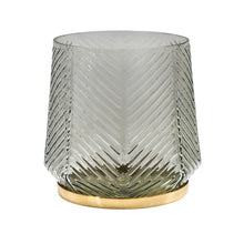Load image into Gallery viewer, Ivyline Elm Embossed Candle Holder in Grey
