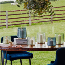 Load image into Gallery viewer, Ivyline Elm Embossed Candle Holder in Sage
