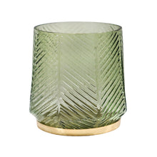 Load image into Gallery viewer, Ivyline Elm Embossed Candle Holder in Sage
