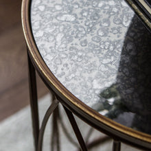 Load image into Gallery viewer, Ellie Round Side Table in Antique Gold
