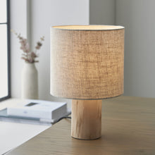 Load image into Gallery viewer, Ines Wooden Table Lamp in Cream
