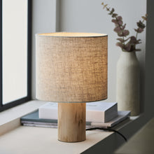 Load image into Gallery viewer, Ines Wooden Table Lamp in Cream
