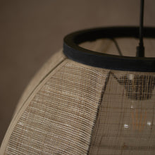 Load image into Gallery viewer, Celia Linen Orb Pendant Light in Soft Beige
