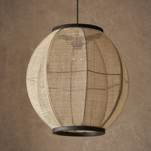 Load image into Gallery viewer, Celia Linen Orb Pendant Light in Soft Beige
