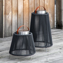 Load image into Gallery viewer, Jules Outdoor Solar Lantern in Black
