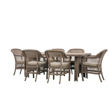 Load image into Gallery viewer, Capri Outdoor Rattan 6-Seater Dining Set in Natural
