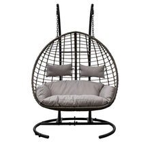 Load image into Gallery viewer, Soller Outdoor 2-Seater Hanging Egg Chair in Natural
