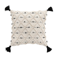 Load image into Gallery viewer, Mattie Woven Cushion Cover in Cream and Black
