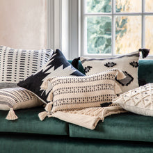 Load image into Gallery viewer, Martha Cushion Cover in Black and Cream
