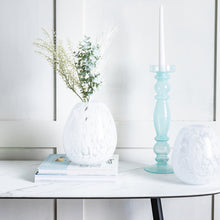 Load image into Gallery viewer, Fern Glass Candlestick in Ice Blue
