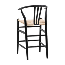 Load image into Gallery viewer, Sachi Wooden Set of 2 Bar Stools in Black
