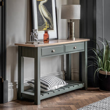 Load image into Gallery viewer, Nala 2 Drawer Wooden Console in Moss Green
