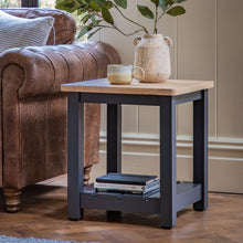 Load image into Gallery viewer, Nala Wooden Side Table in Deep Navy
